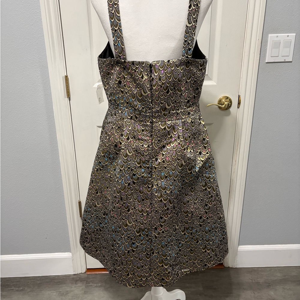 Modcloth Multicolor Scallop Mini Dress New with Tags Size 12 - Picture 5 of 13